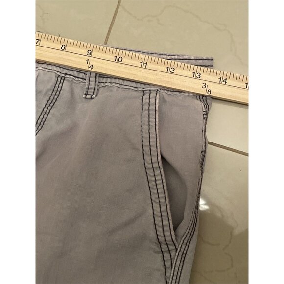 Buckle Black Standard Fit Cargo Shorts Mens 27W 23L Gray Chambray Magic Outdoors - Picture 10 of 13